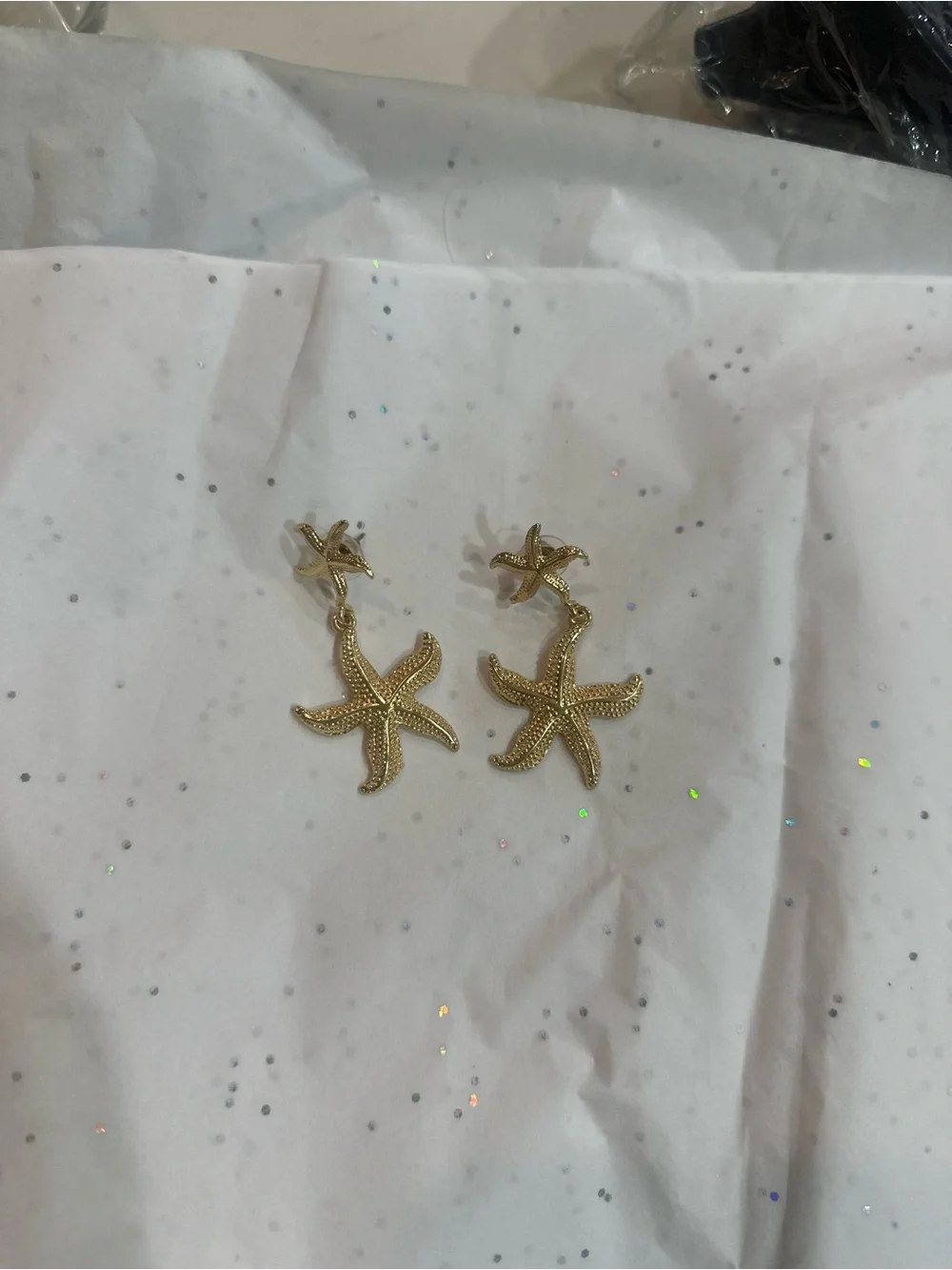 Gold Starfish & Shell Charm Bracelet , necklace and earrings s- Women Accessorie